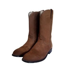 Crazy Bull Botas Women's Western Boots Brown Suede Leather Size 10